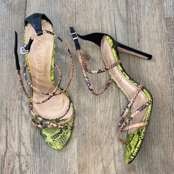 Anthropologie Shoes - Anthropologie Vicenza snakeskin strappy heels 9